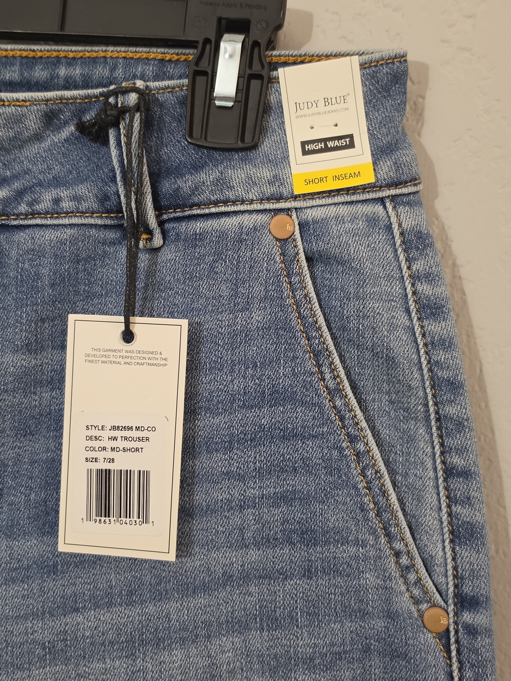 NWT Judy Blue Trouser Column Light Wash High Waisted Stretch Jeans Womens 7/28 - Picture 6 of 14